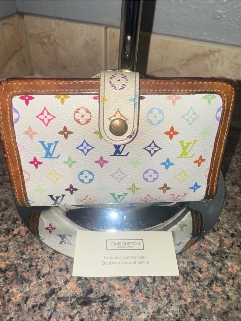 Louis Vuitton White murakami Multicolor Monogram Small Wallet